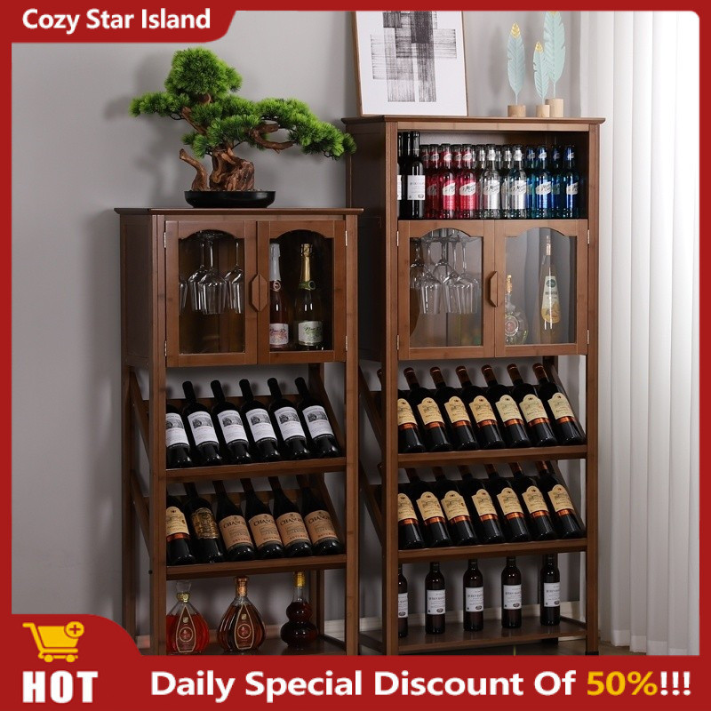 Multi Functional Cabinet Acrylic Wine Rack Mortise And Tenon Structure ...
