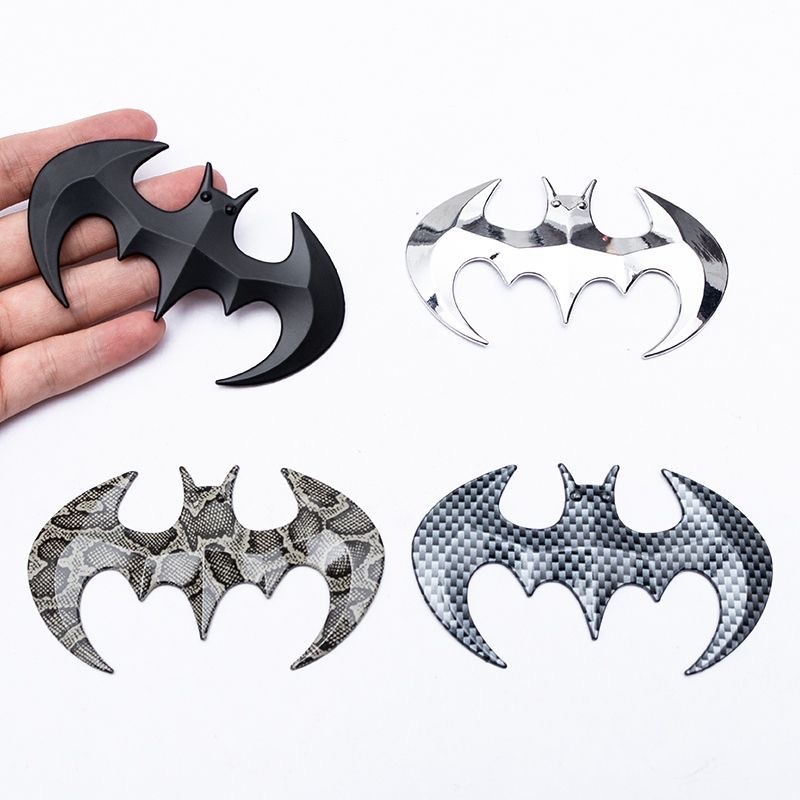 3D Car Stickers Zinc Alloy Bat Auto Logo Car Styling Metal Bat Badge ...