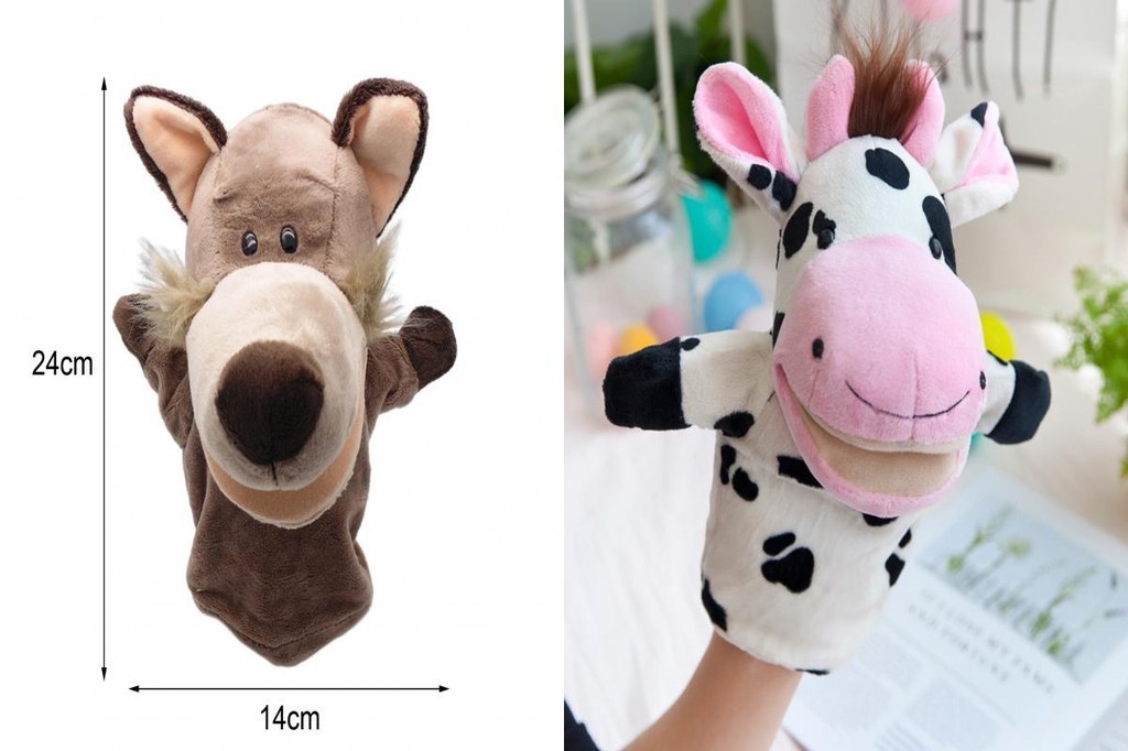 OPPO Animal Hand Puppet Cartoon Frog Hedgehog Wolf Duck Puppy Tiger ...