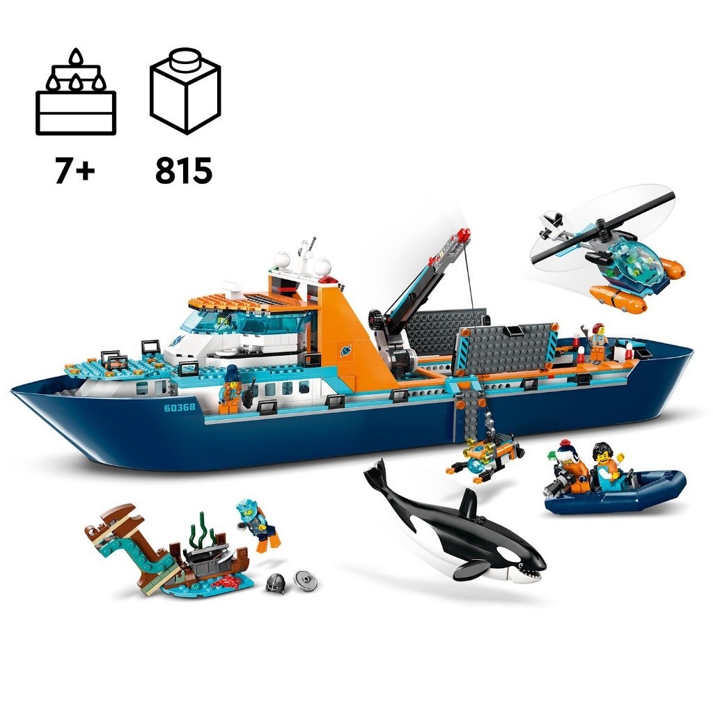LEGO City Exploration 60368 Arctic Explorer Ship Building Set Toys (815  Pieces) | Shopee Singapore