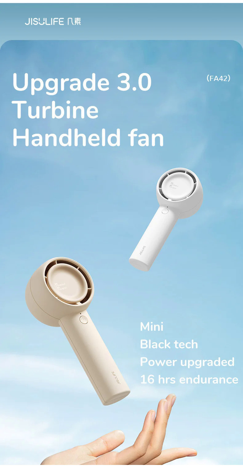 Mini Portable Fan Powerful Trubo Rechargeable Bladeless Fans Ultra ...