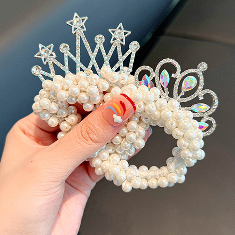 Children Crown Headdress Princess Head Ropes Korea New Beads Flowers ...