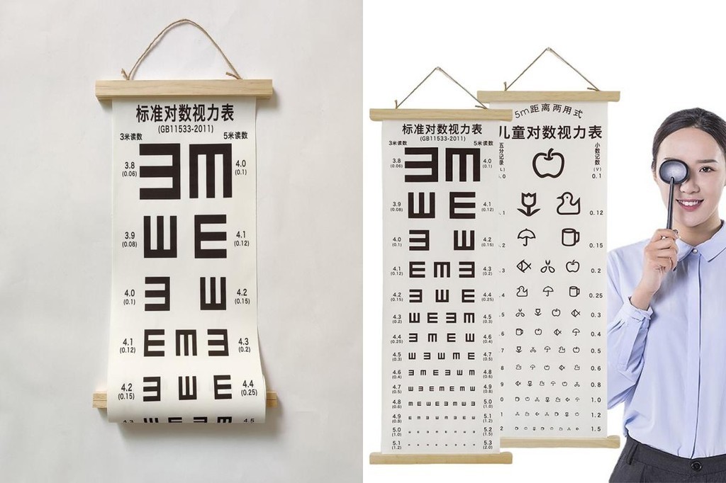 IBC- Lightweight Wall Eye Chart Hospital Use Visual Testing Chart Wall ...