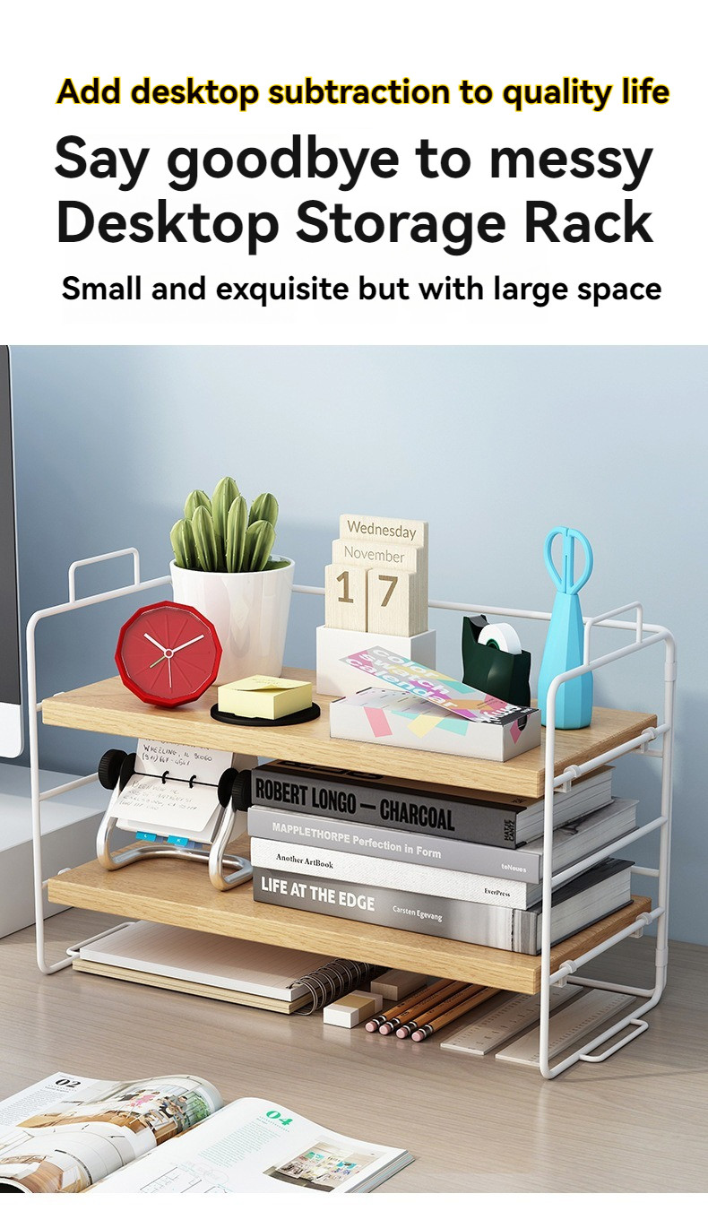 Creative Office Desktop Organizer Iron Storage Rack For Dorm Rooms Ins ...