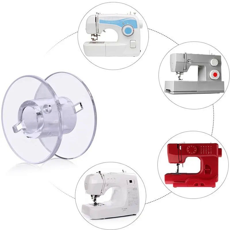 25Pcs Bobbins Clear Sewing Machine Bobbins Spools Empty Bobbins Spools ...