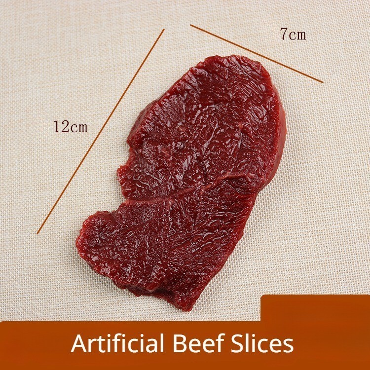 PVC Fake Fresh Beef Pork Slice Artificial Raw Meat Models Simulated ...