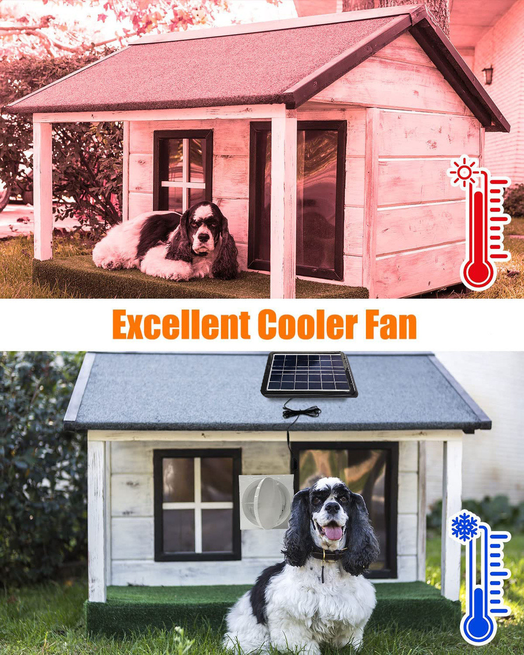 DC Solar Air Fan Mini Powered Exhaust Fan, 12V With Solar Panel, 4 Inch ...