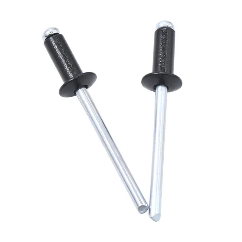 M2.4 ~ M6.4 Black Aluminium Dome Round Head Pop Open Hollow Pull Blind ...