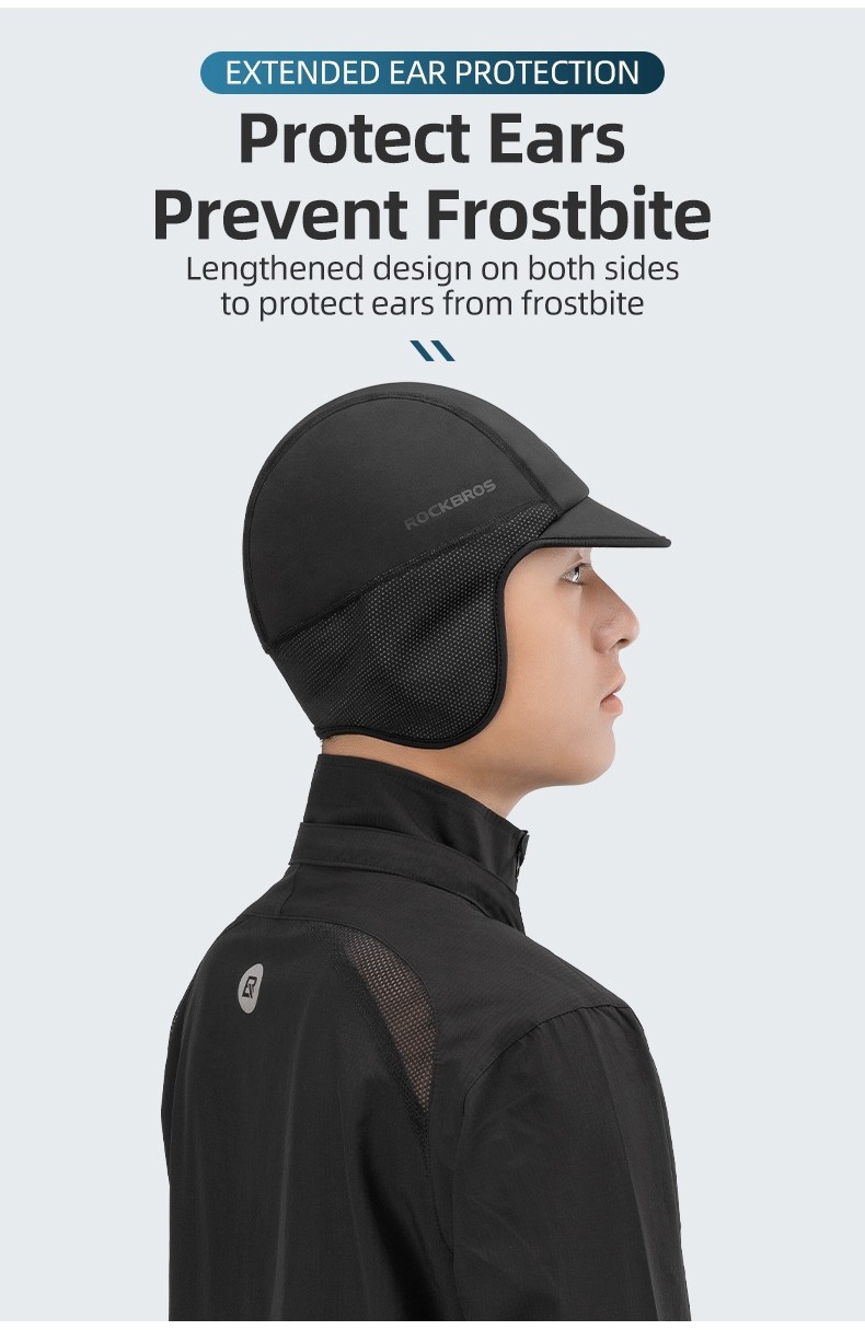 ROCKBROS Winter Cycling Cap Windproof Thermal Ski Cap Running Skiing ...