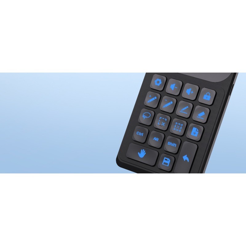 HUION K20 Keydial Mini Bluetooth Programmable Keypad with Dial 5 Keys ...