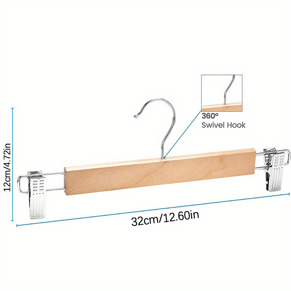 Wooden Hanger Trouser Rack Home Wardrobe Drying Rack Solid Wood Trouser ...