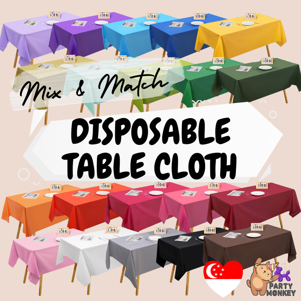 [SG Seller] Disposable Table Cloth for Party Birthday Celebration ...