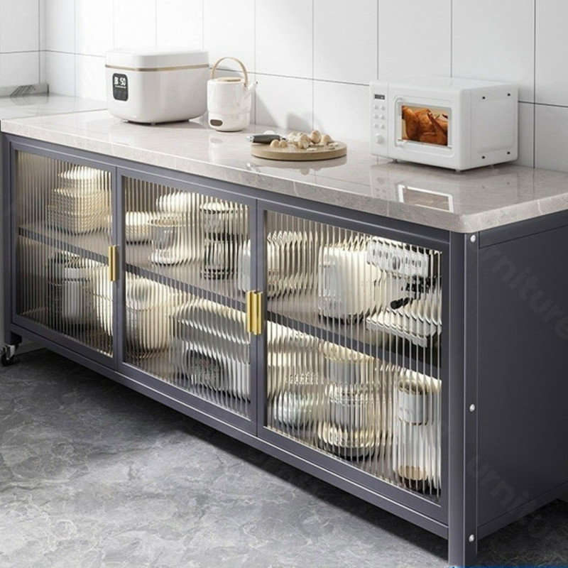 YooKeAdjustable Rust Proof Baking Paint kitchen shelf Kitchen Cabinet ...