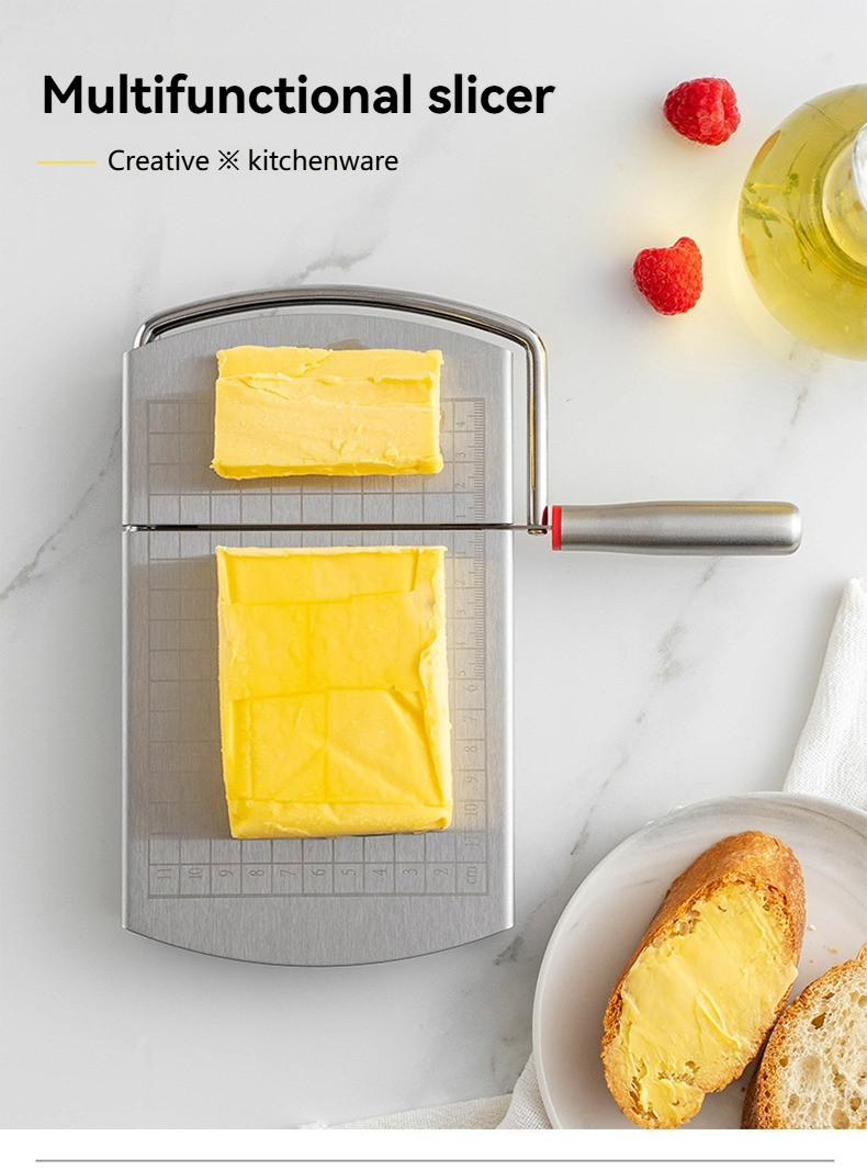 Multi-Function Butter Cutter with Storage Cheese Slicer Ham Divider for ...