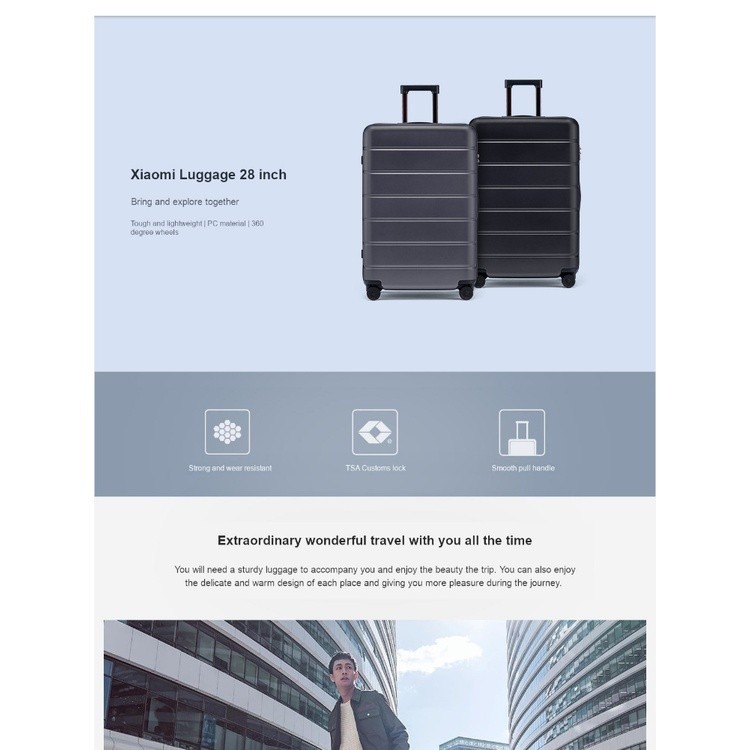 Xiaomi Luggage Classic 20/24/28-inch MI Suitcase TSA Lock Universal ...