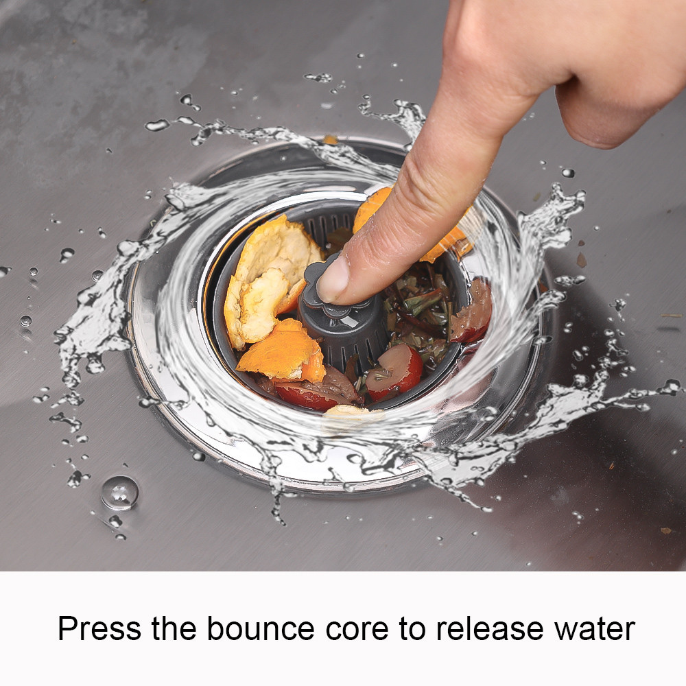 Kitchen Sink Strainer Anti-Clogging Spring Launching Drain Strainer ...