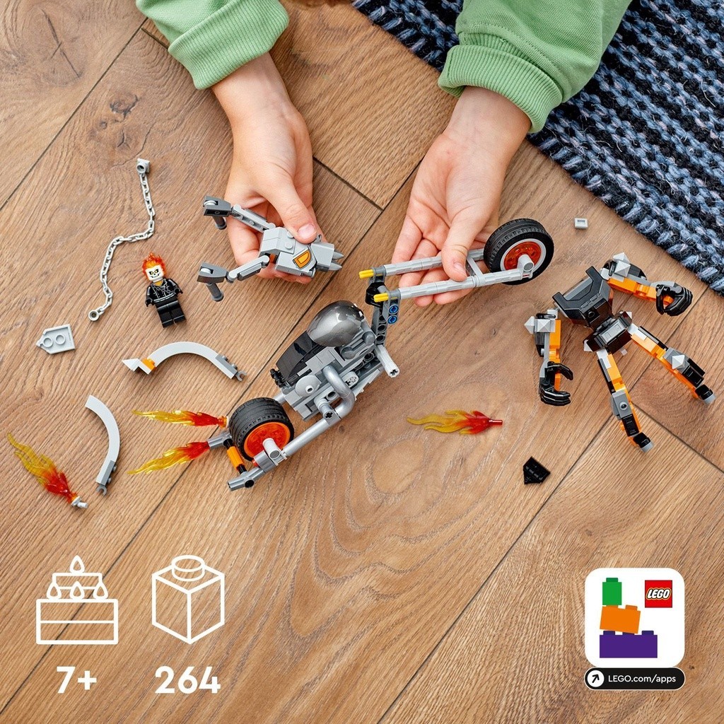 LEGO Super Heroes 76245 Ghost Rider Mech & Bike Building Toys (264 ...