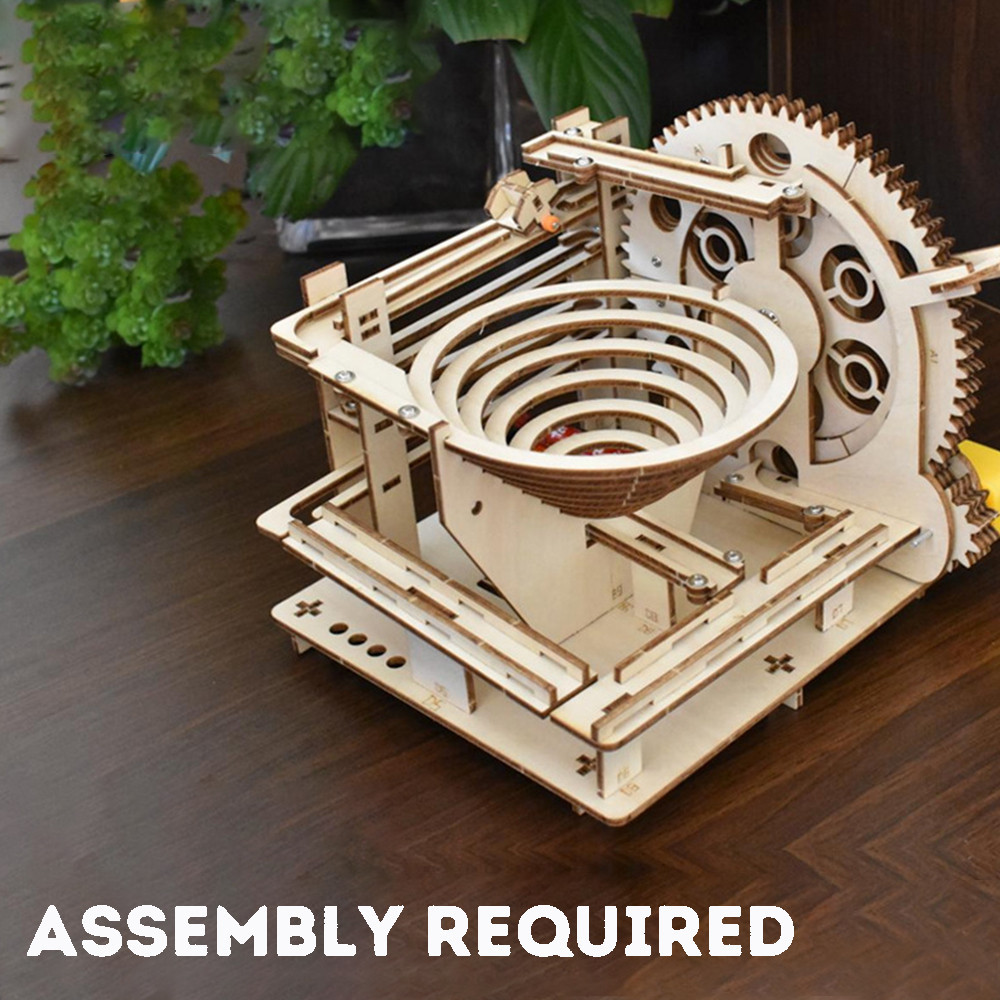 Kid's Wooden Marble Run Toy Children's Toy Electric Marble Run Hand ...