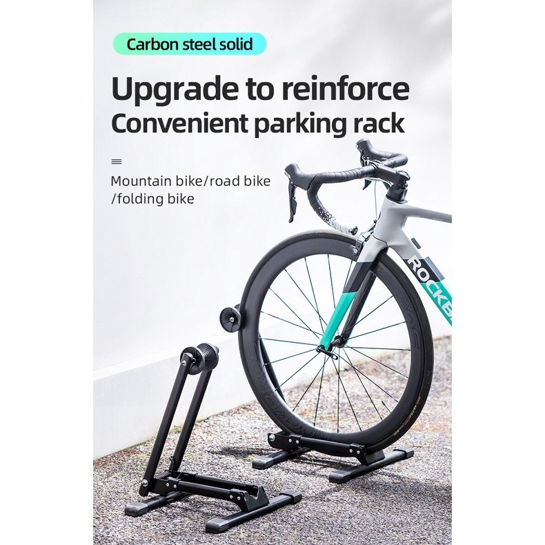【3-day Delivery】ROCKBROS Bike Parking Rack Carbon Steel Foldable MTB ...