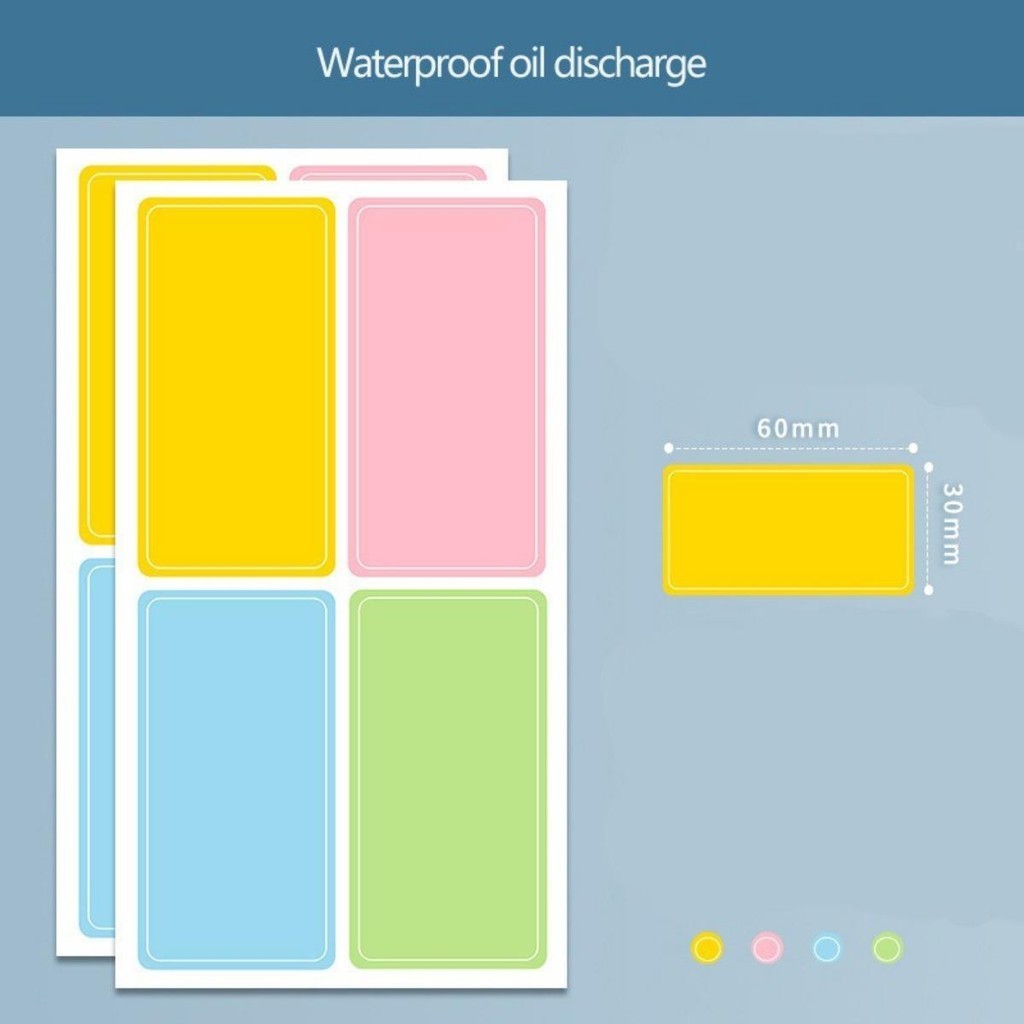 10 Sheets/Pack Colored Waterproof Label Sticker Daily Necessities ...