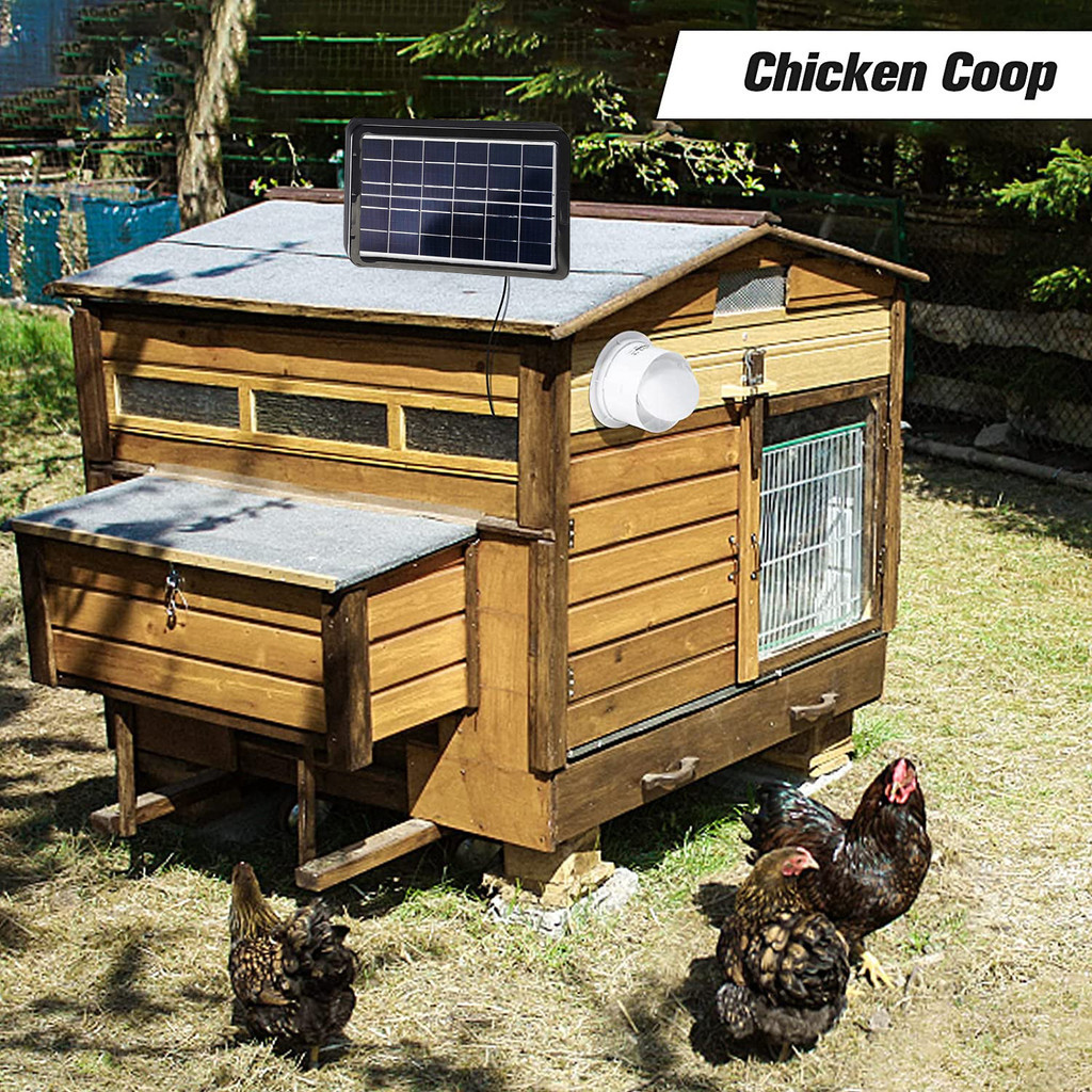 DC Solar Air Fan Mini Powered Exhaust Fan, 12V With Solar Panel, 4 Inch ...