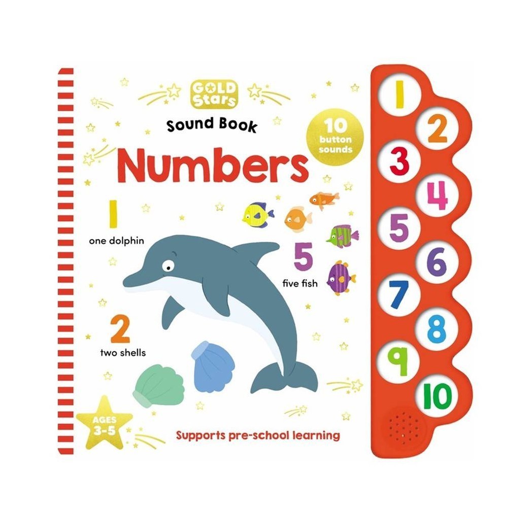 Gold Stars 123 Numbers Sound Book For Kids to Learn Simple Math ...