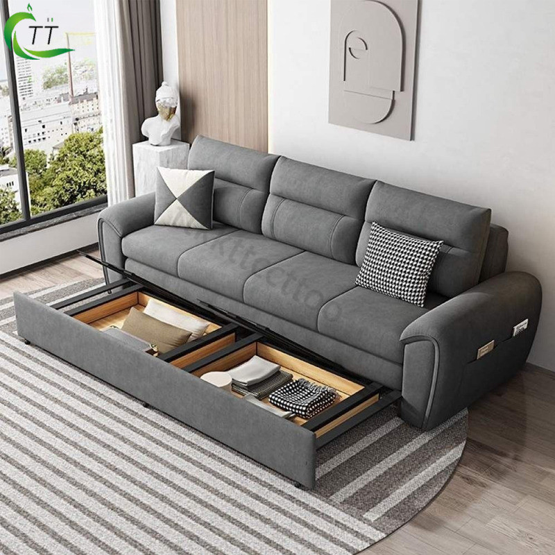 TT Sofa Bed Dual-purpose Foldable Multifunctional Living Room Double ...