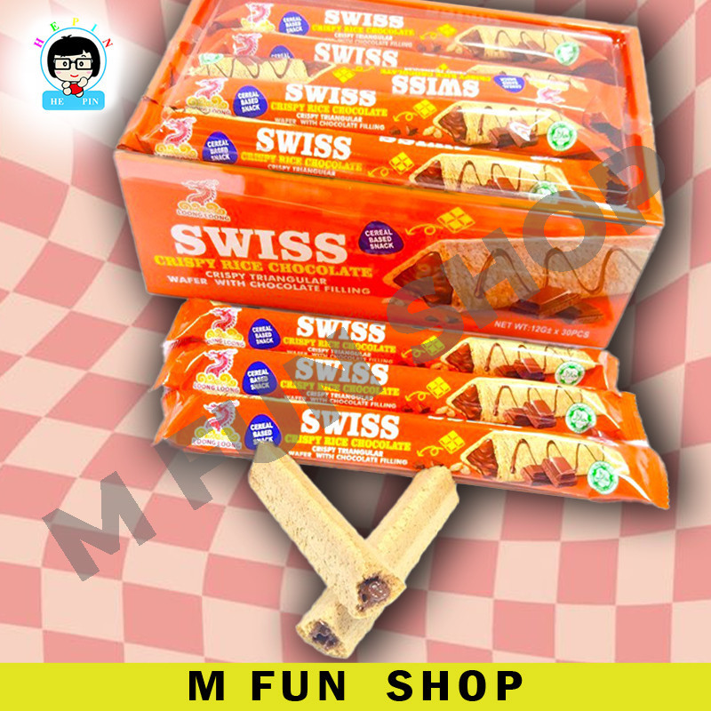 Loong Loong 30Pcs Swiss Crispy Rice Chocolate Crispy Triangular Wafer ...