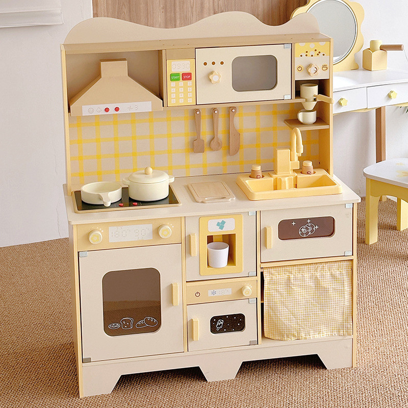 Kitchen Set Wood Kitchen Play Set Wooden Kitchen Toy Pretend Toy Wooden ...