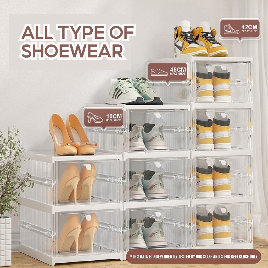 🇸🇬Koala Home🔥3PCS Sliding Shoe Box/Shoe Rack/Transparent Shoe Box ...