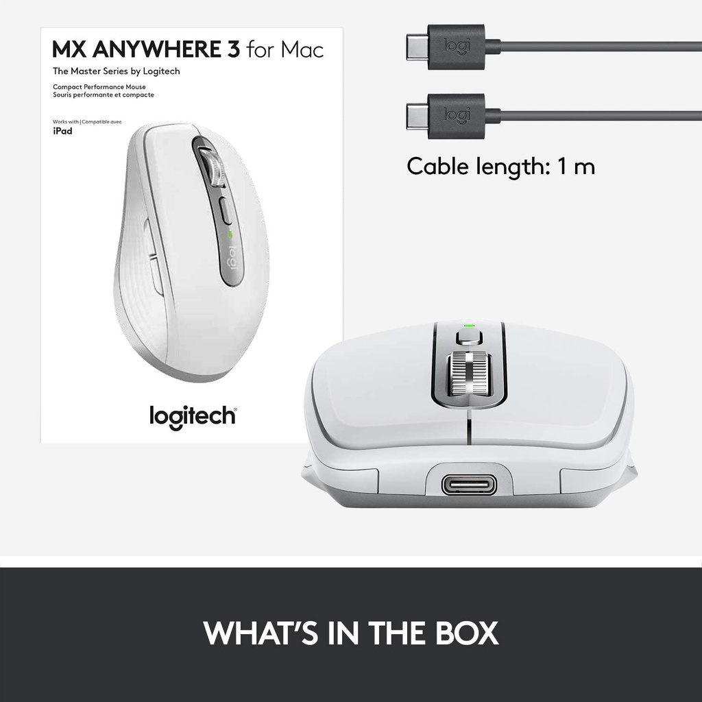 Logitech MX Anywhere 3 for Mac –Compact Performance Mouse, Wireless ...
