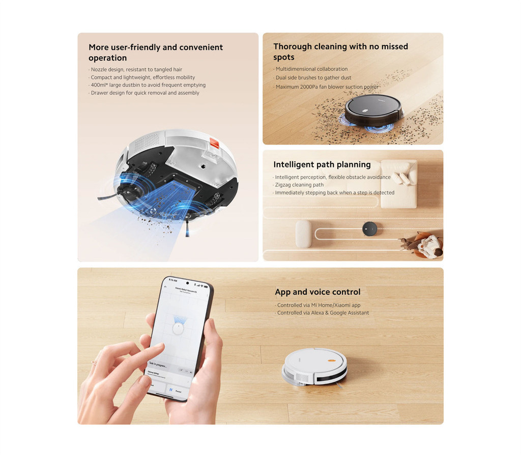 NEW】Xiaomi Robot Vacuum E5【ONLINE EXCLUSIVE】 | Shopee Singapore