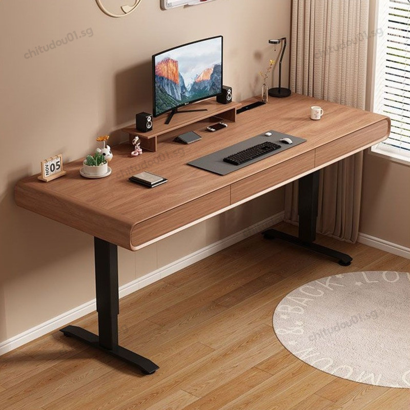 Computer Desk Solid Wood Office Desk With Drawer E-Sports Table ...