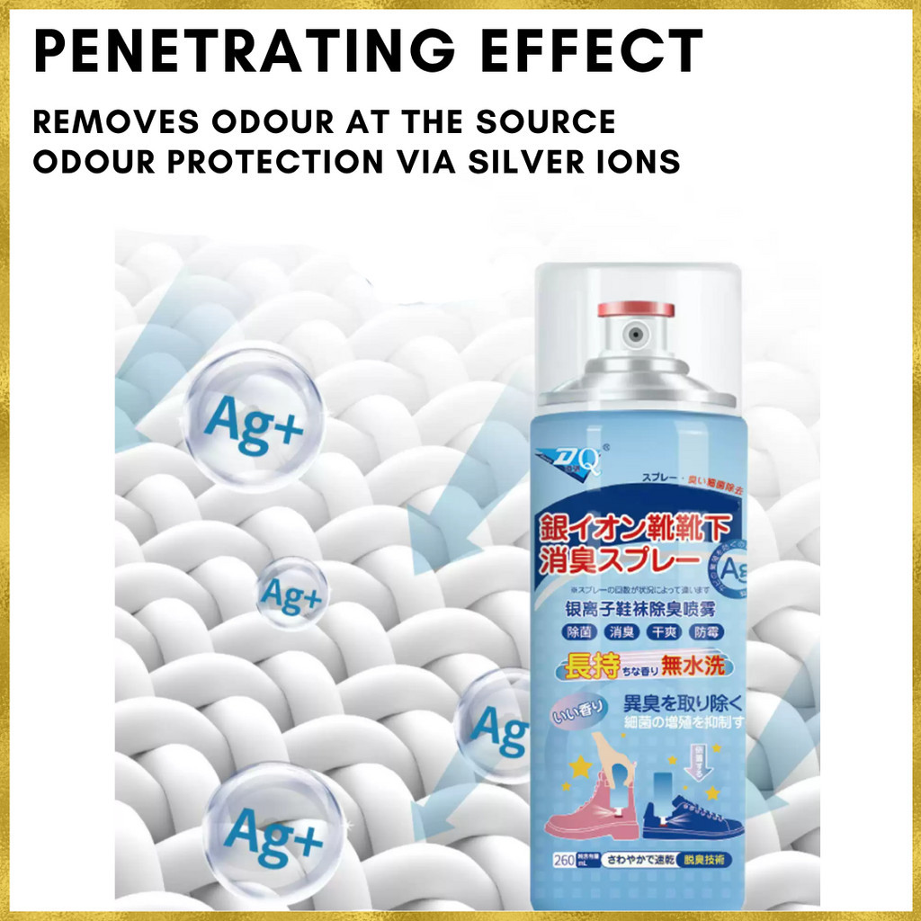 [SG STOCK] Shoe Deodorant Spray with AG+ Shoe Odour Removal ...