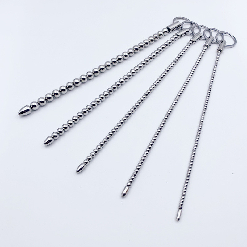 Super Long Penis Plug Stainless Steel Beads Urethral Sound Dilator ...