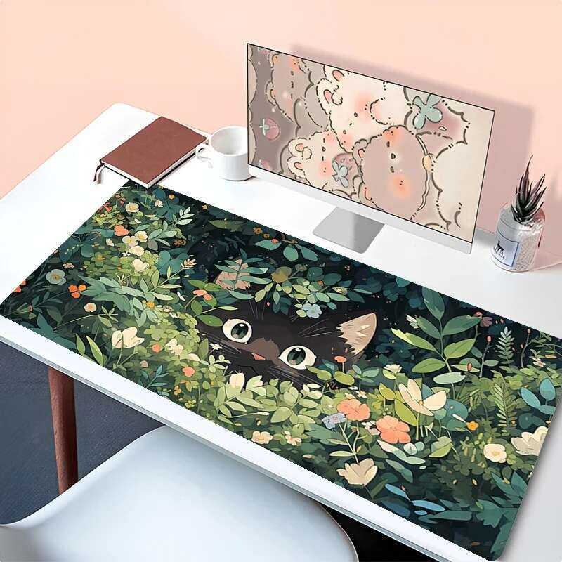 Eflxamz Large Gaming Mouse Pad For Desk,Pink Kawaii Anime