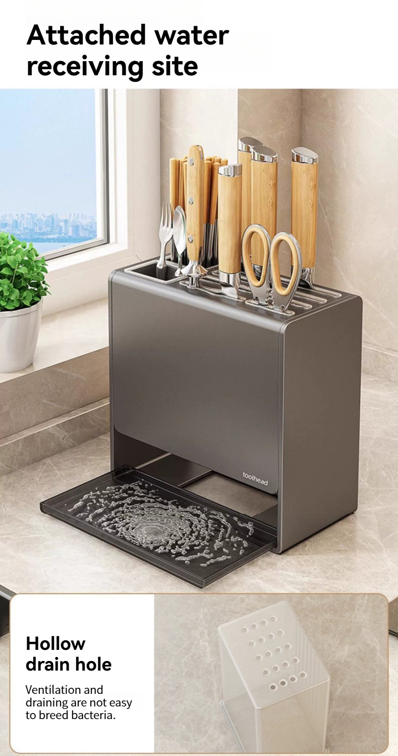 Multipurpose Kitchen Knife Holder Wall Mounted Chopstick Utensil ...