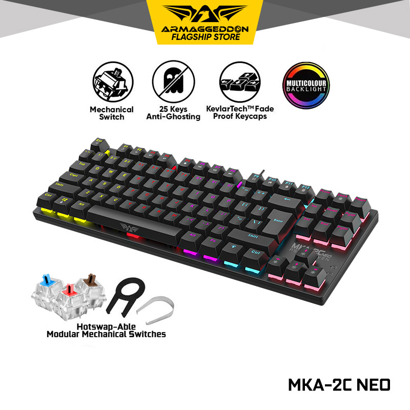 Armaggeddon MKA-2C NEO Psychraven Gaming Keyboard | 87 Keys | Sleek ...