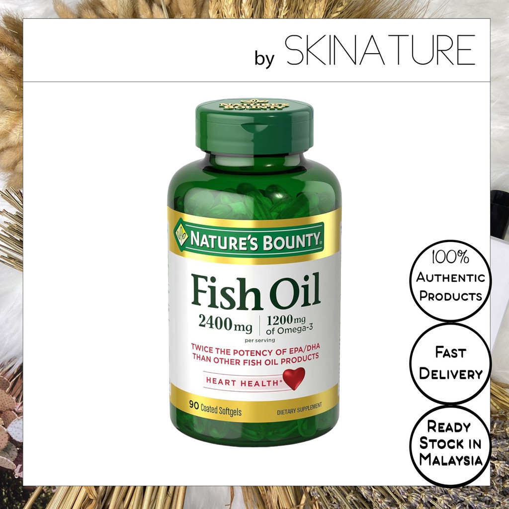 Nature's Bounty Odorless Fish Oil 2400 Mg (90 Coated Softgels) | Shopee ...