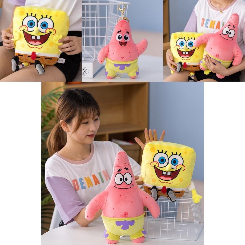 Fluffy Spongebob Patrick Star Squidward Stuffed Pillow Comfortable And 