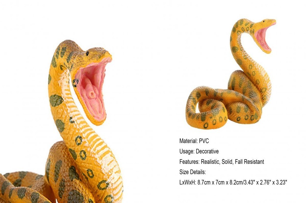 Shapxp Python Model Realistic Miniature Figurine PVC Solid Model Spoof ...