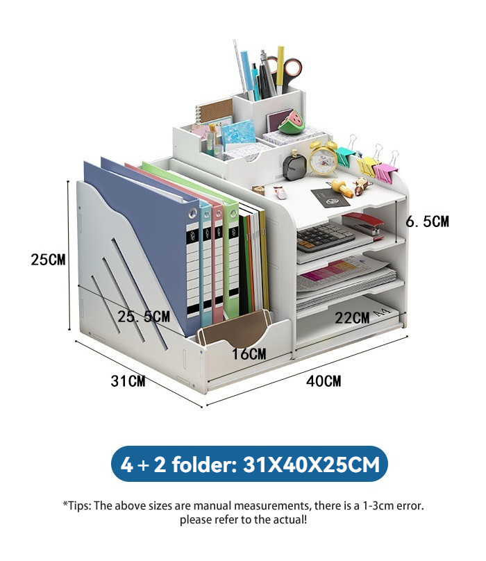 Multi Layer Desktop File Organizer Rack Office Shelf for Folders ...