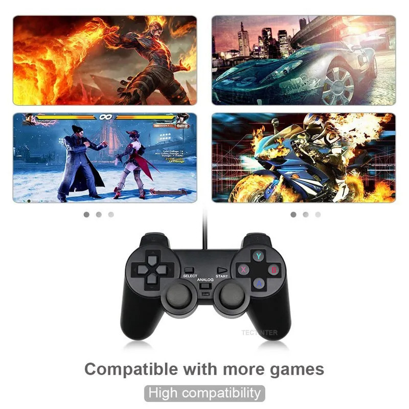 USB PC Wired Game Controller Gamepad For WinXP/Win7/8/10 Joypad For PC ...