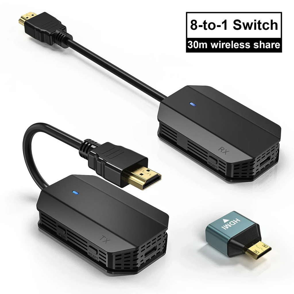 30M Wireless HDMI Extender Video Transmitter Receiver Wireless Switch ...