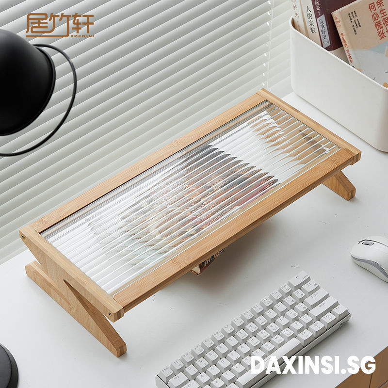DAXINSI Solid Wood Computer Elevating Frame, Office Computer Display ...