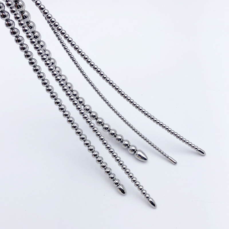 Super Long Penis Plug Stainless Steel Beads Urethral Sound Dilator ...
