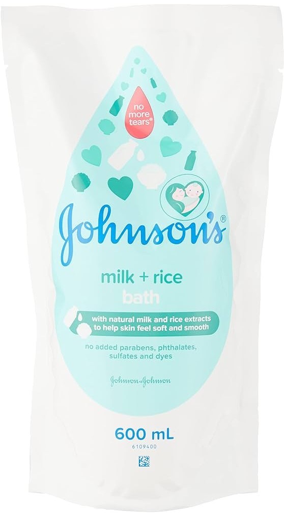 Johnson's Baby Milk + Rice Bath Refill (600ml) | Shopee Singapore