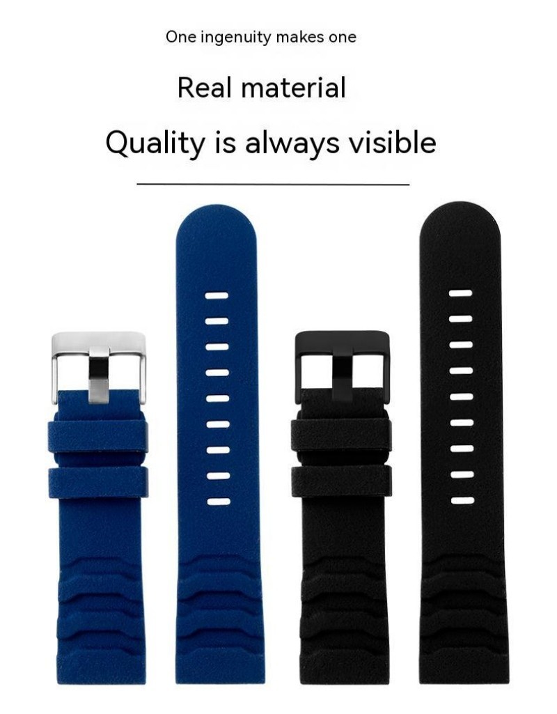 Nice Affordable Rubber Wristwatch Band 37007.357BR.BRIR_K0036839