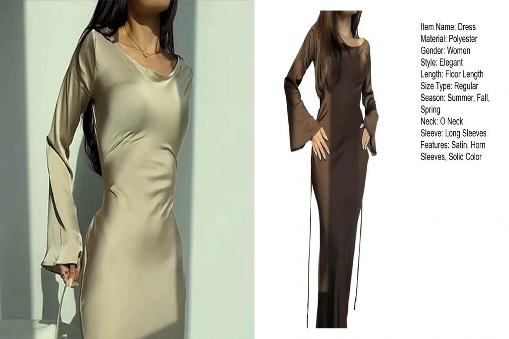 VOG* Soft Touch Women Dress Women Dress Elegant Satin Maxi Dress with ...