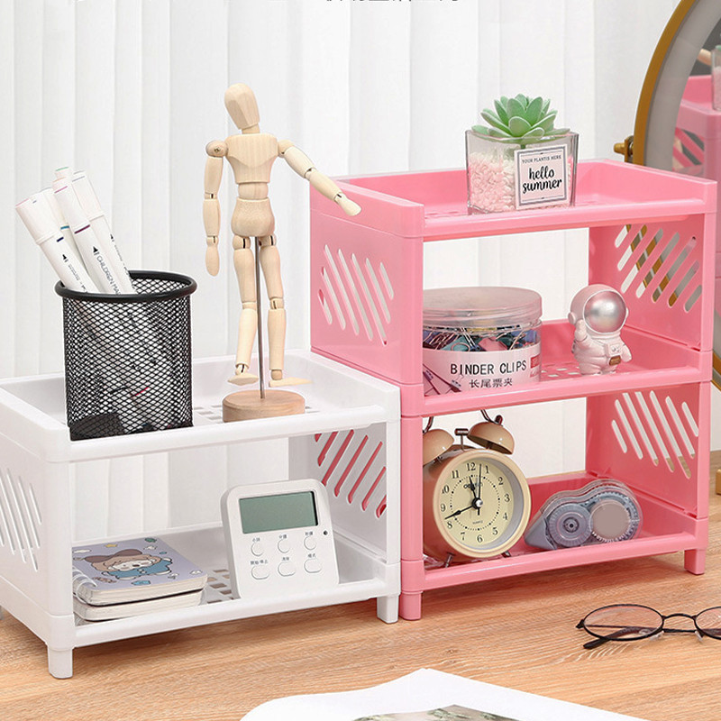 Double Layer Desktop Rack Stationery Makeup Cosmetics Skincare Mini ...